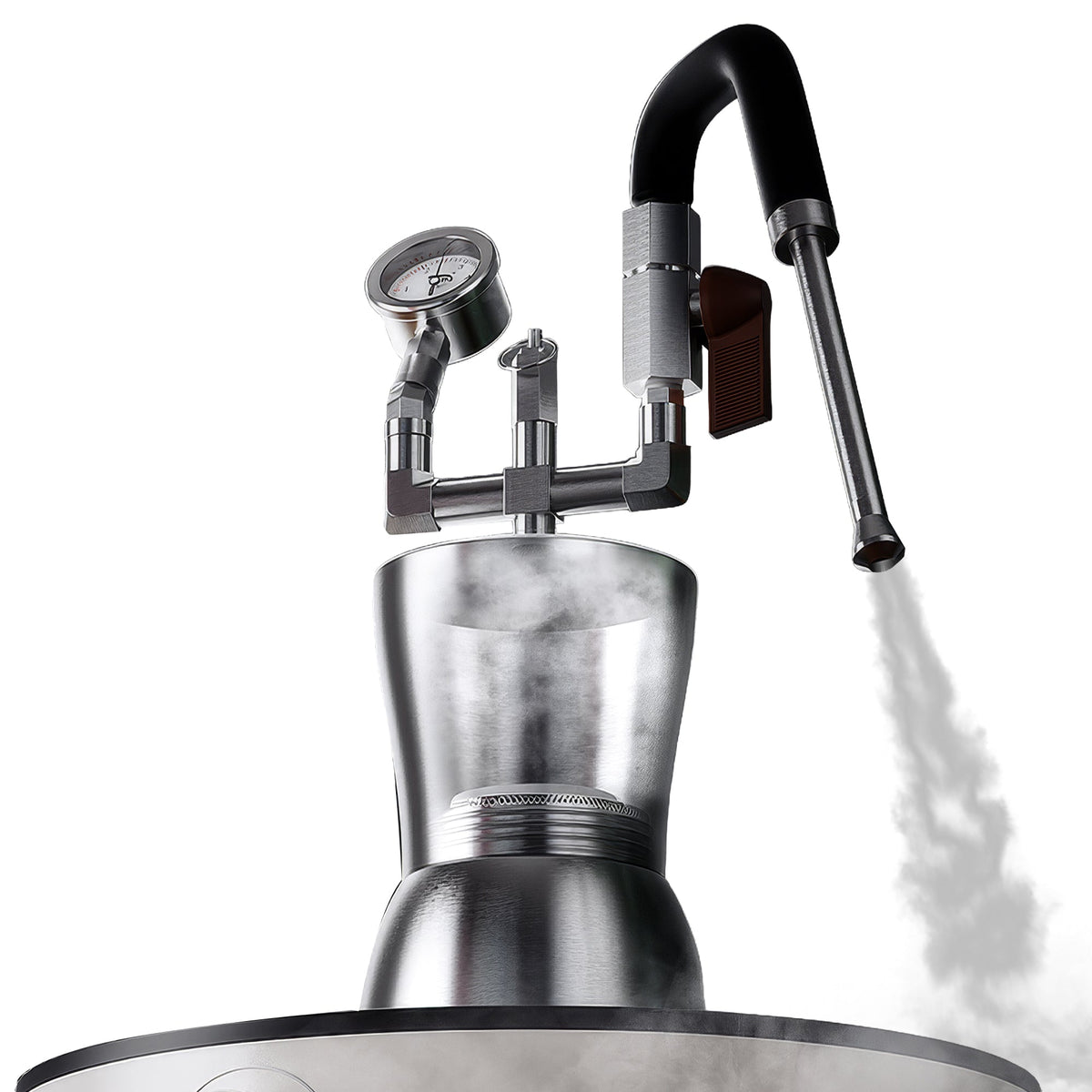 ALM KOPi AK-74 Stovetop Milk Steamer | Professional Dry Steam for Latte Art