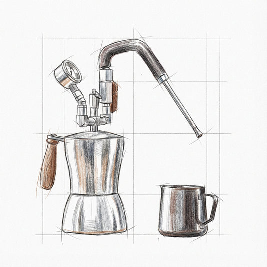 ALM KOPi AK-74 Stovetop Milk Steamer | Professional Dry Steam for Latte Art