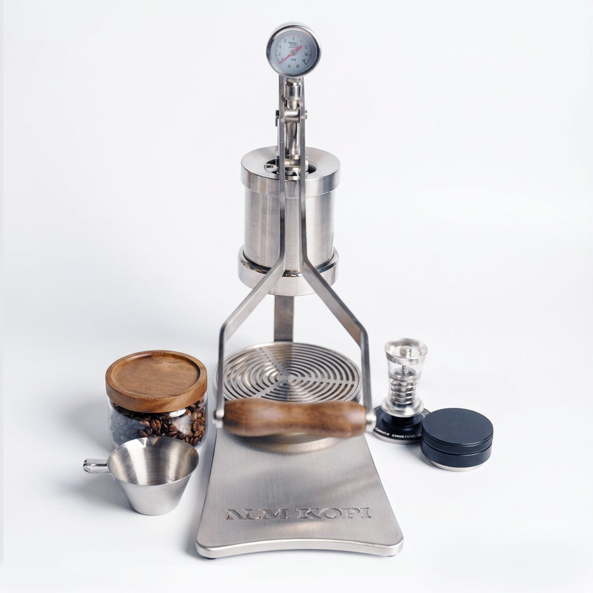 ALM KOPi 2P Manual Lever Espresso Machine | Stainless Steel Base & Drip Tray