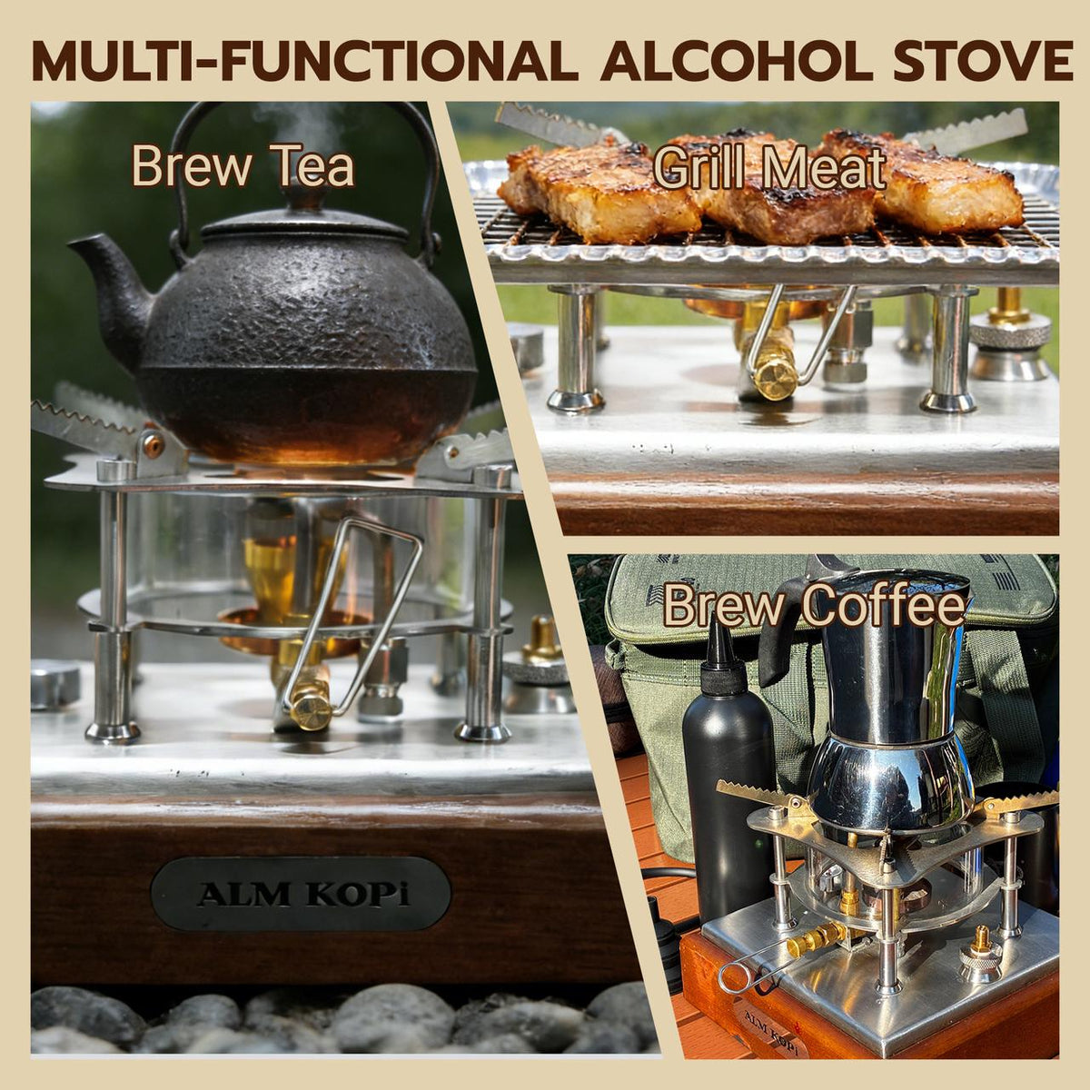 ALM KOPi Alcohol Stove | Safe Extraction Workstation | All-in-One Heat Source