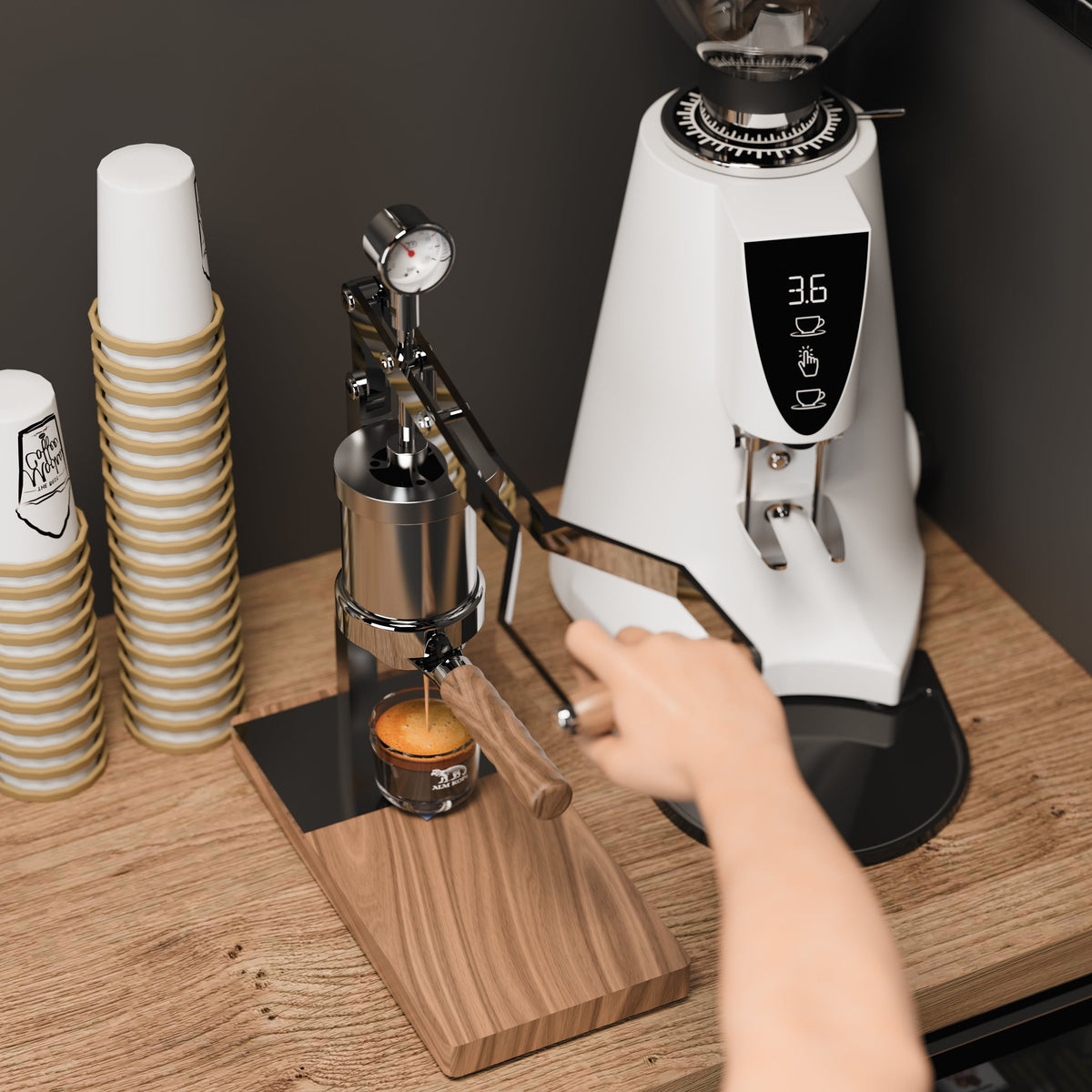 ALM KOPi 2 Manual Lever Espresso Machine | PID Temp Control & 58mm Pro Group