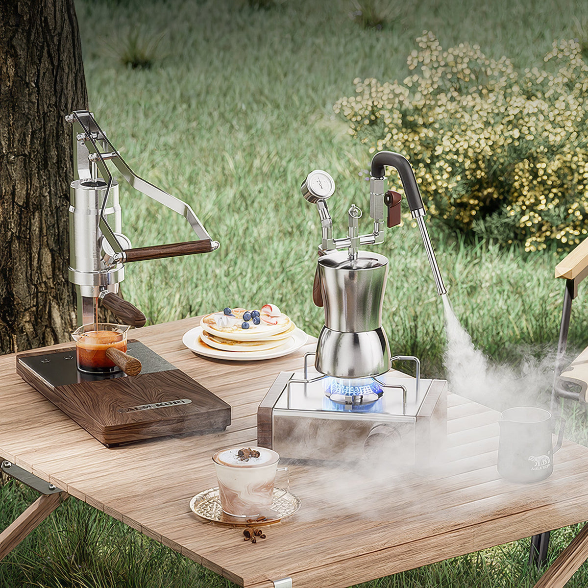 ALM KOPi AK-74 Stovetop Milk Steamer | Professional Dry Steam for Latte Art