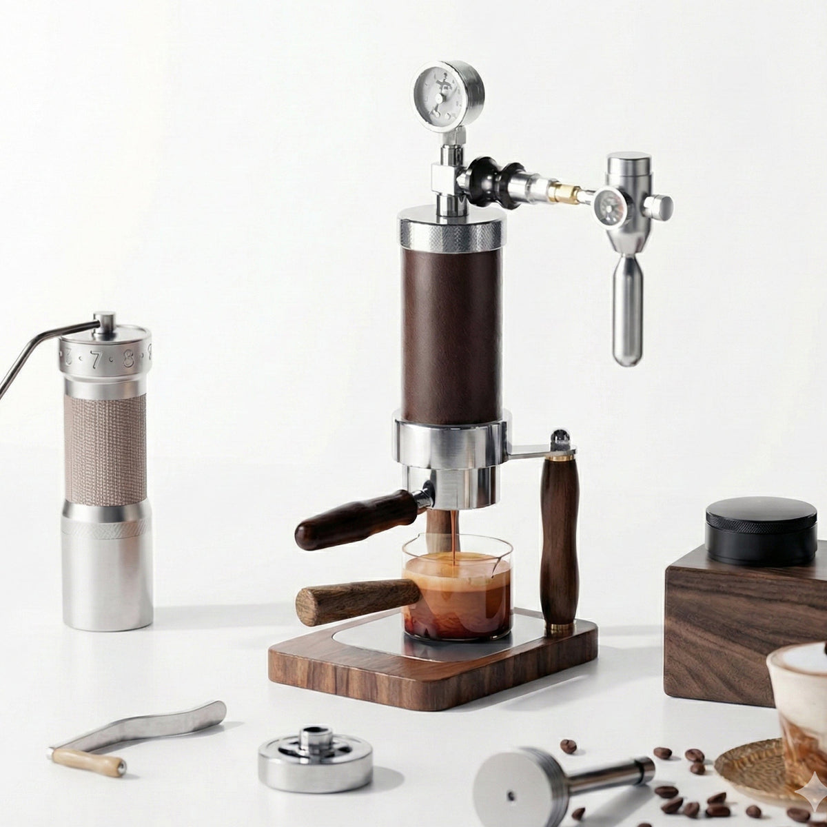 ALM KOPi Nomad Hybrid Portable Espresso Machine | Hand-Crank & Pneumatic 2-in-1