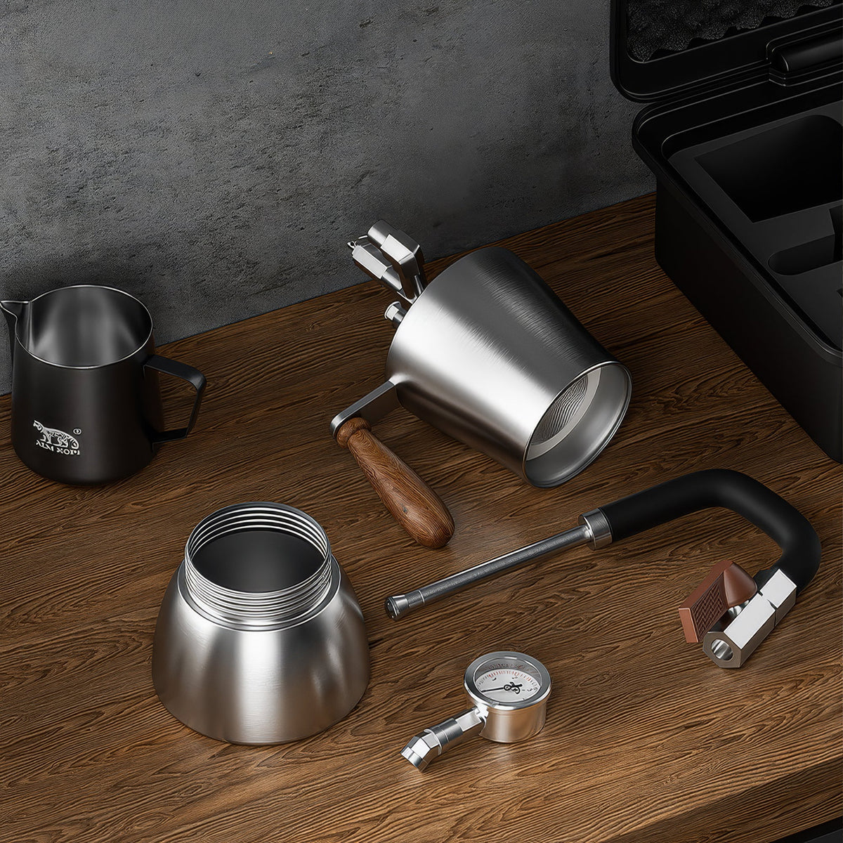 ALM KOPi AK-74 Stovetop Milk Steamer | Professional Dry Steam for Latte Art