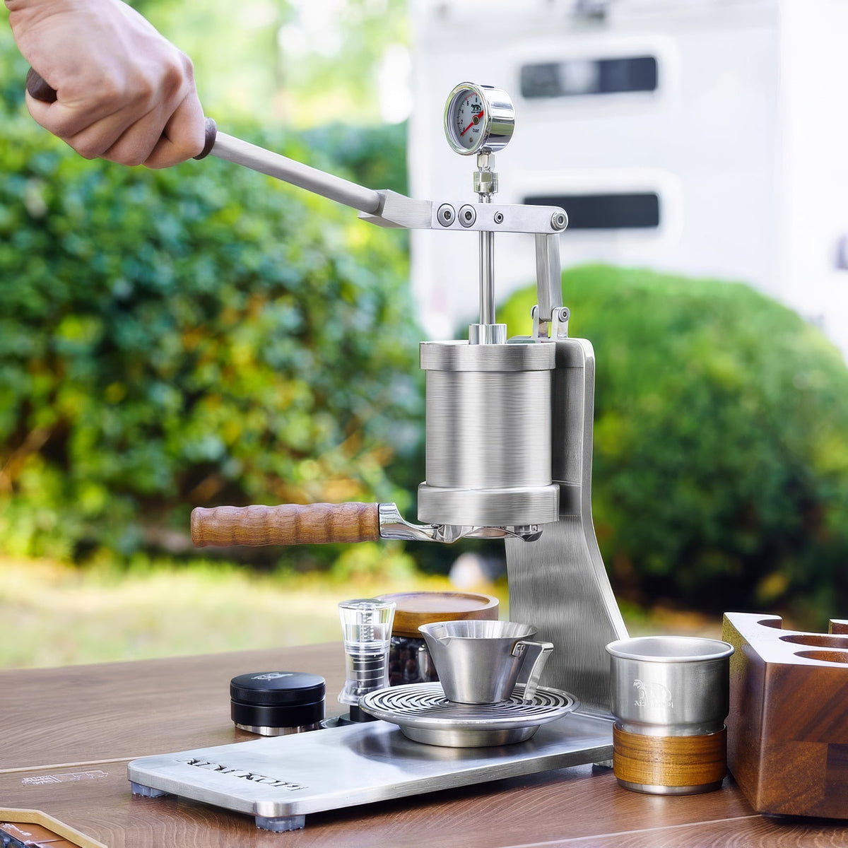 ALM KOPi Sniper Manual Lever Espresso Machine | Precision Stainless Steel Tower
