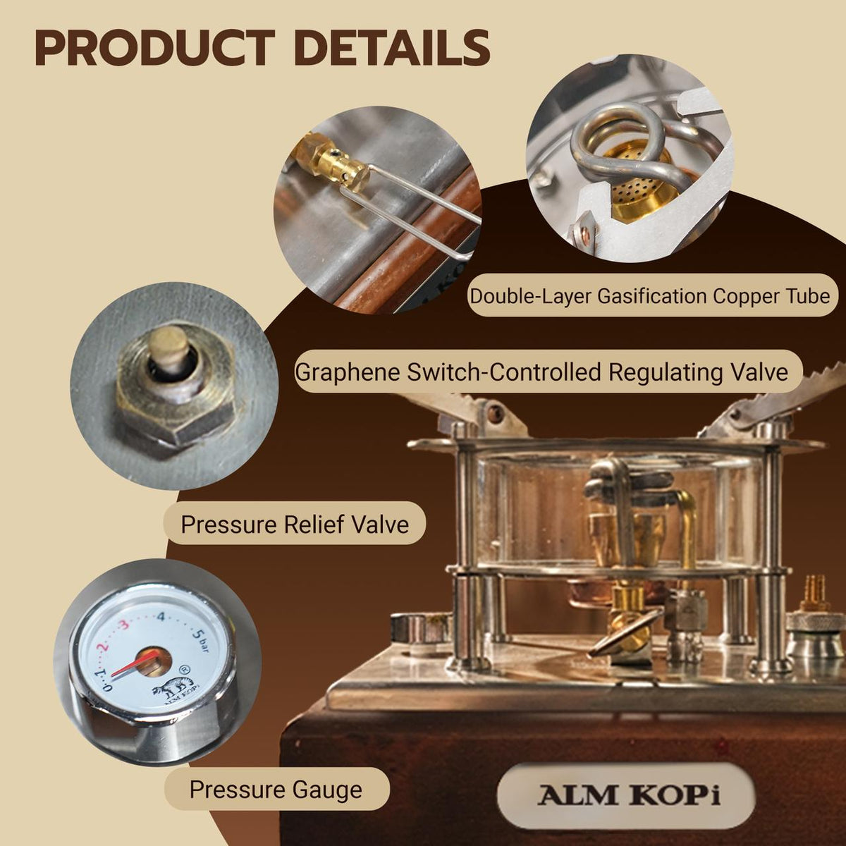 ALM KOPi Alcohol Stove | Safe Extraction Workstation | All-in-One Heat Source
