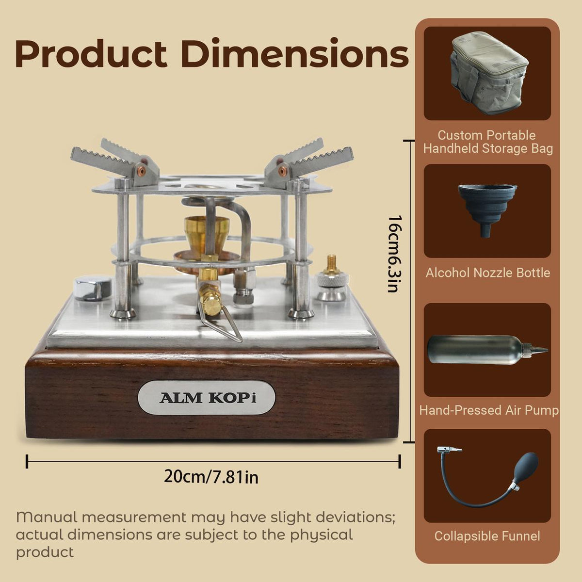 ALM KOPi Alcohol Stove | Safe Extraction Workstation | All-in-One Heat Source