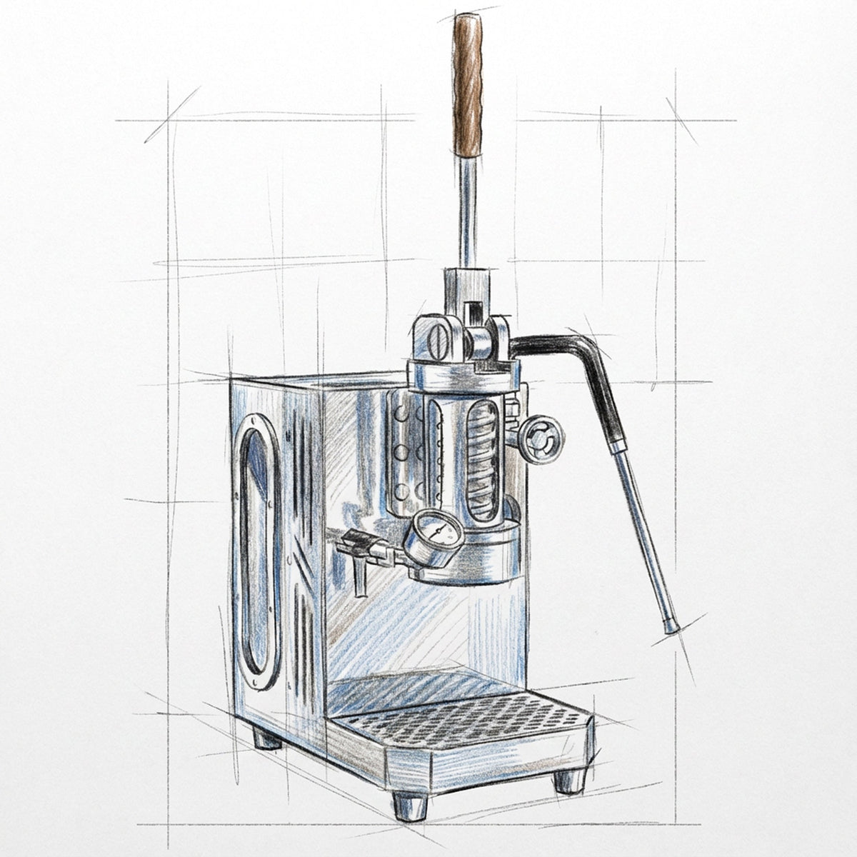 ALM KOPi Gecko Wall-Mount Manual Lever Espresso Machine | Zero-Footprint 58mm Brewer